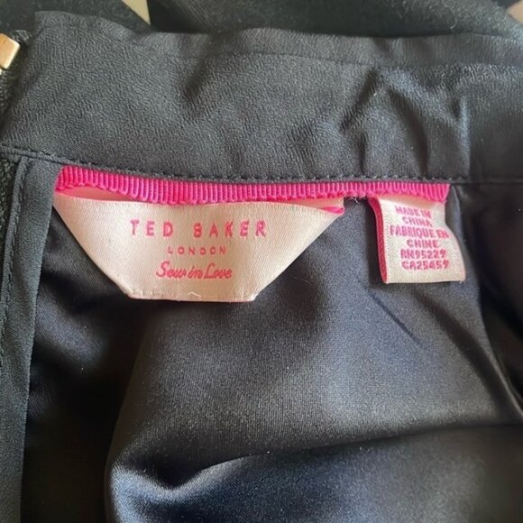 Ted Baker Kida long sleeve collared floral mini dress size 2 - Picture 6 of 9